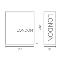 Micel Libro seguridad London cfc08 m13403, caja fuerte oculta en acero, acabado gris