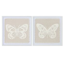 Cuadro Shabby DKD Home Decor Blanco Beige 2.2 x 40 x 40 cm (2 Unidades) Precio: 29.88999959. SKU: B1CJSCEQAD