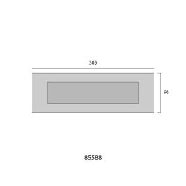 Placa cartas para puerta níquel mate 100 x 305 mm