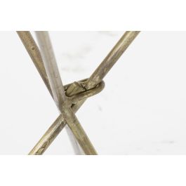 DKD Home Decor Mesita Auxiliar Glam Latón Dorado 47.5 x 64.5 x 47.5 cm