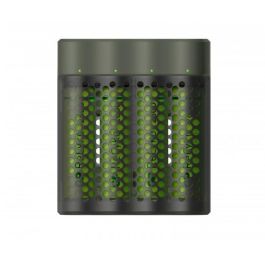 GP M451 Cargador Rápido de Pilas AA/AAA, incluye 4 Pilas Recargables NiMH AA 2600mAh, Negro/Verde, con Organizador GP M451 Cargador Rápido de Pilas AA/AAA, incluye 4 Pilas Recargables NiMH AA 2600mAh, Negro/Verde, con Organizador