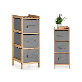 Kipit Estantería de Bambú con 3 Cajones Color Gris - 28.5x26x70 cm (2 Unidades) Precio: 43.49999973. SKU: B1EHDSMTTR