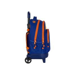 Mochila Escolar con Ruedas Compact Valencia Basket M918 Azul Naranja (33 x 45 x 22 cm)
