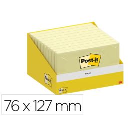 Bloc De Notas Adhesivas Quita Y Pon Post-It 76x127 mm 100 Hojas Amarillo Canario Retractilado Individualmente 10 unidades Precio: 17.89000004. SKU: B1HVMKTM6M