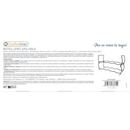 Confortime Botellero Metal Negro para 8 Botellas 44,5 cm