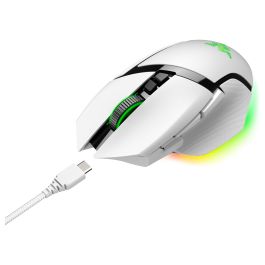 Razer Basilisk V3 Pro Ratón Inalámbrico Óptico Bluetooth USB-C Blanco 30000 DPI para Gaming con Diseño Ergonómico Mano Derecha