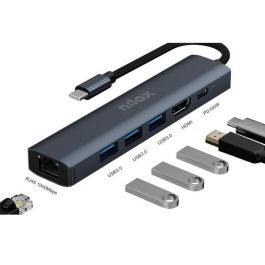 Nilox Dock Station Usb-C 6 Puertos: 1 X Hdmi 4K, 3 X Usb 3.0 , Usb-C Y Rj45 gris Precio: 37.50000056. SKU: B17BQENTAV