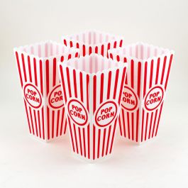 Cubo para palomitas de plástico Algon 9.5 x 19.3 cm (24 Unidades)