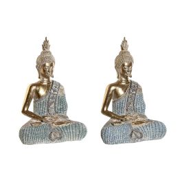 DKD Home Decor Figura Decorativa Oriental Buda de Resina Azul Turquesa 13x34x23 cm (Pack de 2 Unidades) Precio: 42.69000032. SKU: S3043343