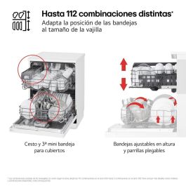 Lavavajillas LG DF142FW 5P QUADWASH 60 cm Blanco