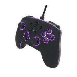 PowerA 1510925-01 Mando con Cable Mejorado Spectra LED para Nintendo Switch, 8 Colores, Efectos LED, Botones Asignables, Compatible con Switch y Switch OLED