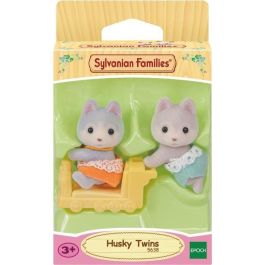 Sylvanian Families - Gemelos Husky con 1 vagón - Figuras coleccionables