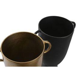 Jarron Moderno DKD Home Decor Negro Dorado 18 x 41 x 25 cm (2 Unidades) Jarron Moderno DKD Home Decor Negro Dorado 18 x 41 x 25 cm (2 Unidades)