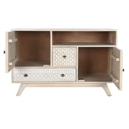 DKD Home Decor Buffet Boho Blanco Natural Mango 42 x 75 x 115 cm