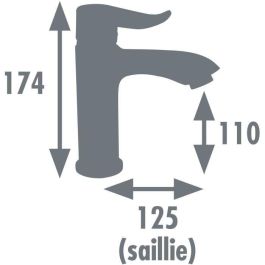 Edouard Rousseau EDR3047404057152 Mezclador de lavabo Rangoon con reductor de caudal, cartucho cerámico Ø 35 mm, acabado Cromo