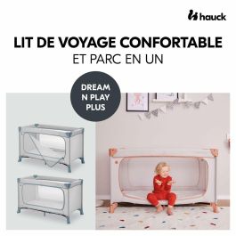 Hauck HAU1731647197993 Cuna de viaje Dream N Play Plus 60 x 120 cm. Desde el nacimiento, plegable, Menta polvorienta