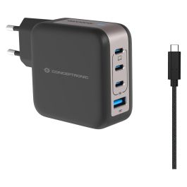 Conceptronic ALTHEA18B Cargador de Pared 100W, 4 Puertos (3x USB-C PD, 1x USB-A QC 3.0) Negro Precio: 63.50000019. SKU: B19LT6M7HT