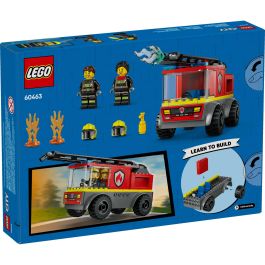 LEGO 60463 Camión de Bomberos con Escalera City Set de Construcción con 2 Minifiguras, Extintor y Llamas para Niños