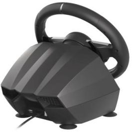 GENESIS Seaborg 400 Volante y Pedales USB Alámbrico con Vibración 900° para PC, Switch, PS3, PS4, Xbox 360, Xbox One, One S, One X Negro/Plata