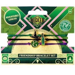 THE CARAT SHOP Set 2 Pulseras Elphaba y Glinda de Wicked, Cordón Ajustable con Colgantes, Aleación de Zinc