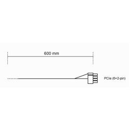 be quiet! CS-6610 - Cable de alimentación PCIe de 8 pines (6+2)
