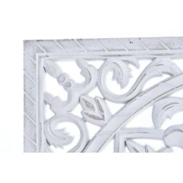 DKD Home Decor Espejo de Pared Árabe Mandala Blanco de MDF 50x50 cm para Decoración del Hogar (Set de 2)