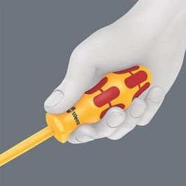 Wera 05051575001 Juego de 6 Destornilladores Kraftform VDE Aislados, Planos, Mangos Rojo/Amarillo