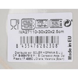 Fuente Ovalada Ivar Nordic Brillo, 30x20x2.5 cm, Inde (12 Unidades) Fuente Ovalada Ivar Nordic Brillo, 30x20x2.5 cm, Inde (12 Unidades)