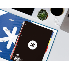 Antartik Recambio A4 80 Hojas 90gr Cuadro 5 mm 4 Taladros Marco Negro