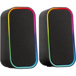 Speedlink TOKEN RGB Altavoces Gaming Inalámbricos/Alámbricos 6W Estéreo Negros con Iluminación RGB