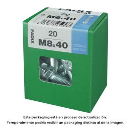 Fadix 10912537 Tornillo Métrica Cabeza Hexagonal con Tuerca Cincado M 8x40mm Caja 20 Unidades Precio: 5.68999959. SKU: S7913731