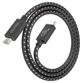 AISENS - CABLE USB4 GEN3x2 ALUMINIO 40GBPS 8K@60HZ 5A 48V 240W E-MARK, TIPO USB-C/M-USB-C/M, NEGRO, 1.0M