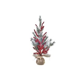 DKD Home Decor Árbol de Navidad Tradicional de Pvc Rojo Verde Natural, 35x70x35 cm (2 Unidades)