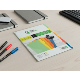 Liderpapel Juego 5 Separadores A4 Multitaladro Polipropileno 500 Micras