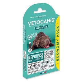 VETOCANIS 8 Pipetas antipulgas y anti-garrapatas - Para perros grandes 20-40 kg - 4x 1 mes de protección