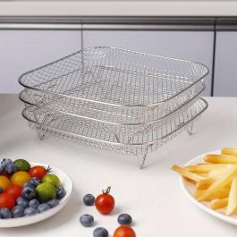 Inde Rejilla para Freidora de Aire Apilable Cuadrada 20 cm (12 Unidades) Inde Rejilla para Freidora de Aire Apilable Cuadrada 20 cm (12 Unidades)
