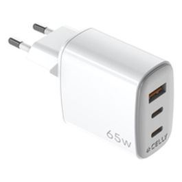 Cargador de Pared Celly UPTC1USB2USBC65 Blanco