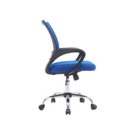 Silla Q-Connect Oficina Siena Malla Base Metalica Alt Max 1000 Anc 560 Prof 570 Ruedas Premium Color Negro Azul