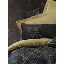 Juego de cama completo ASI8683743798704: Funda nórdica 220x240 cm y 2 fundas de almohada 60x60 cm, 100% algodón, Negro