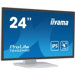 Monitor Iiyama 24" White Bonded Pcap 10P Touch, 1920X1080, Ips-Panel, Flat Bezel Free Glass Front, Hdmi, Displayport, 360Cd/M² (With Touch), Usb Hub 2X 3.0, Speakers (T2452MSC-W1) Monitor Iiyama 24" White Bonded Pcap 10P Touch, 1920X1080, Ips-Panel, Flat Bezel Free Glass Front, Hdmi, Displayport, 360Cd/M² (With Touch), Usb Hub 2X 3.0, Speakers (T2452MSC-W1)
