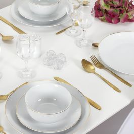 Home Deco Factory Plato Lounge Ribete Dorado 27 cm