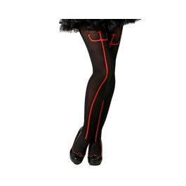 Demonia Medias de rejilla negras con llamas rojas para disfraces de Halloween y fiestas temáticas Precio: 1.88999943. SKU: B1GWVFJZ35