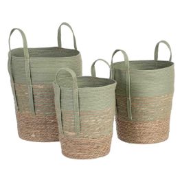 Juego de Cestos 42 x 42 x 48 cm Menta Fibra natural (3 Piezas) Precio: 89.49999982. SKU: S8801699