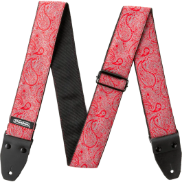Dunlop Correa para Guitarra y Bajo Jacquard Paisley Red