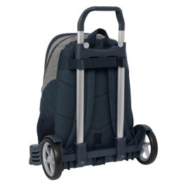 Safta Mochila 665 con Carro Evolution Kappa, Sistema de Sujeción SAFTA, Bolsillos Laterales, Dark Navy