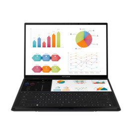 ASUS Zenbook Duo OLED UX8406CA-PZ009W - Portátil 14" WQXGA+ 120Hz, Intel Core Ultra 9, 32GB RAM, 2TB SSD, Arc 140T, Windows 11 Home, Gris Tintero - Teclado QWERTY español