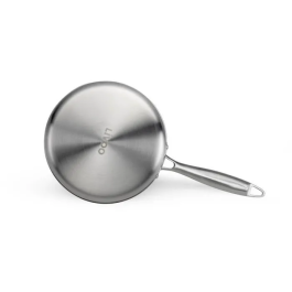 Livoo MEP160 Cacerola de acero inoxidable de 18 cm - Triplemente acero inoxidable - Apta para todo tipo de fuegos, incluida la inducción - Fabricada en Francia