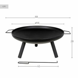 Brasero exterior de jardín redondo aktive d59cm Brasero exterior de jardín redondo aktive d59cm