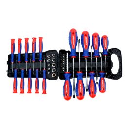 Workpro Destornilladores con Soporte Juego 45 Piezas Magnéticos Acero al Cromo Vanadio