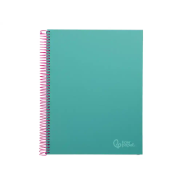 Liderpapel Cuaderno Espiral A4 Micro Jolly Tapa Forrada 140 Hojas Cuadro 5mm Turquesa